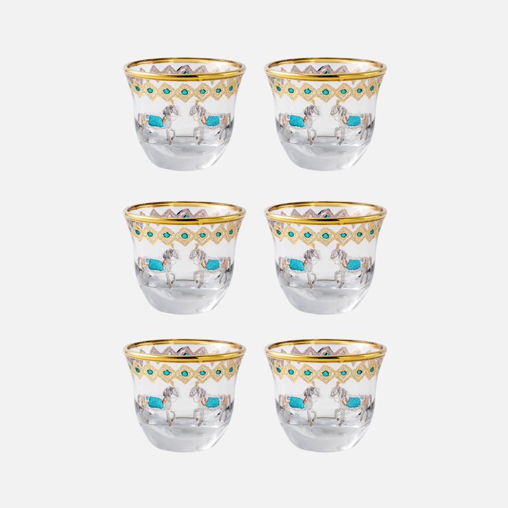 Horse Tiffany Set of 6 Gahwa Cup 80ml