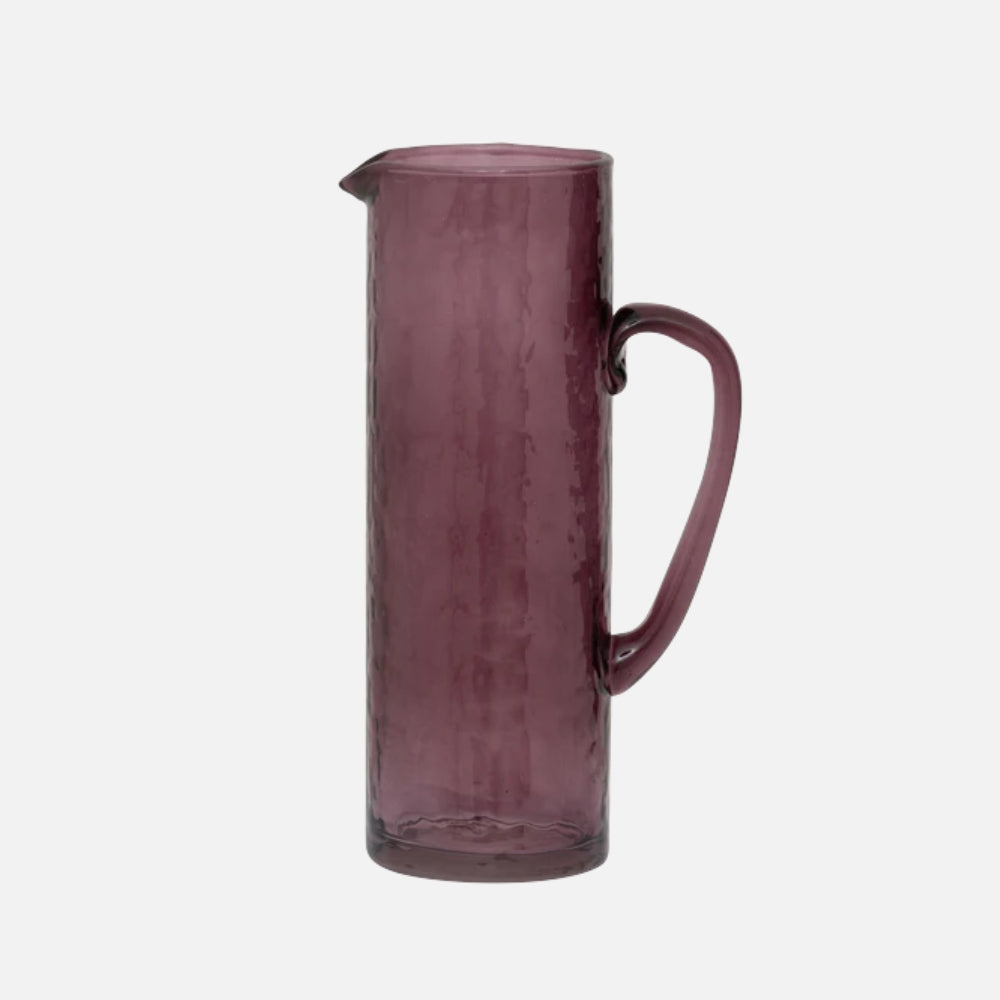 Recycled Glass Jug – Hammered Fudge
