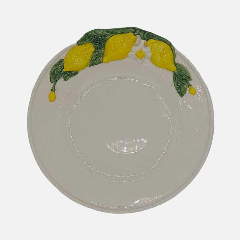 Lemon Collection Hand-Painted Ceramic Salad Plate - (Γ 21cm)