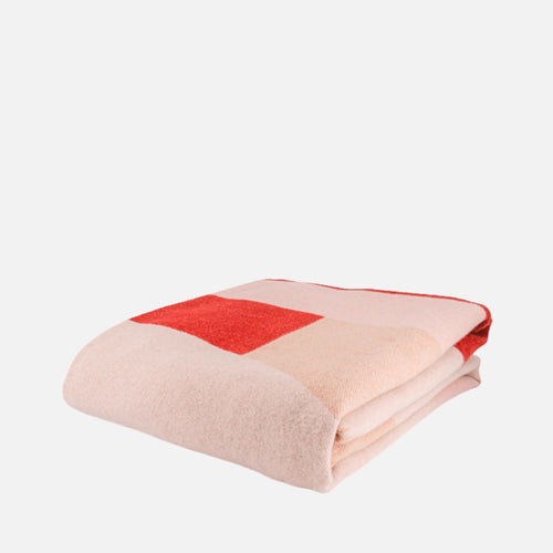 Roma Beige & Pink Wool Throw