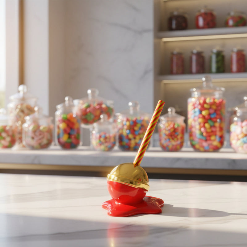 Sculpture Mini "Lovely Lolly" Red & Gold