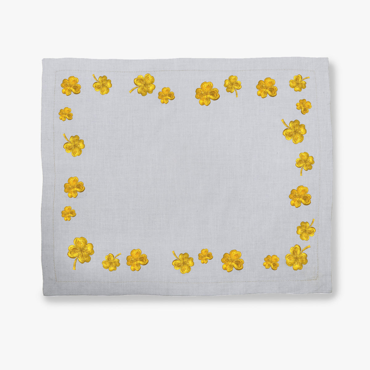 Golden Clover Placemats, Set of 4, Pearl