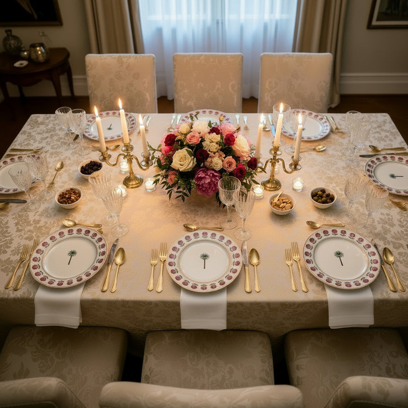 Sahara Rose Dinner Porcelain Plates Set of 6-(Ø 21cm)