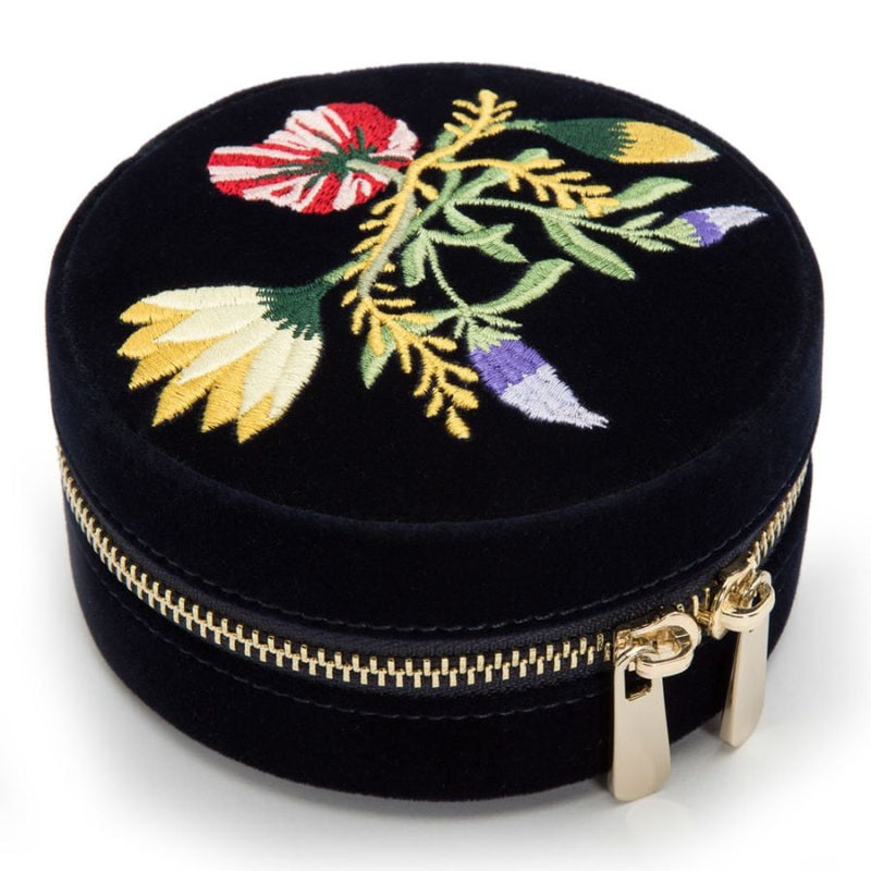 Zoe Velvet Indigo Travel Jewelery Case, 12cm