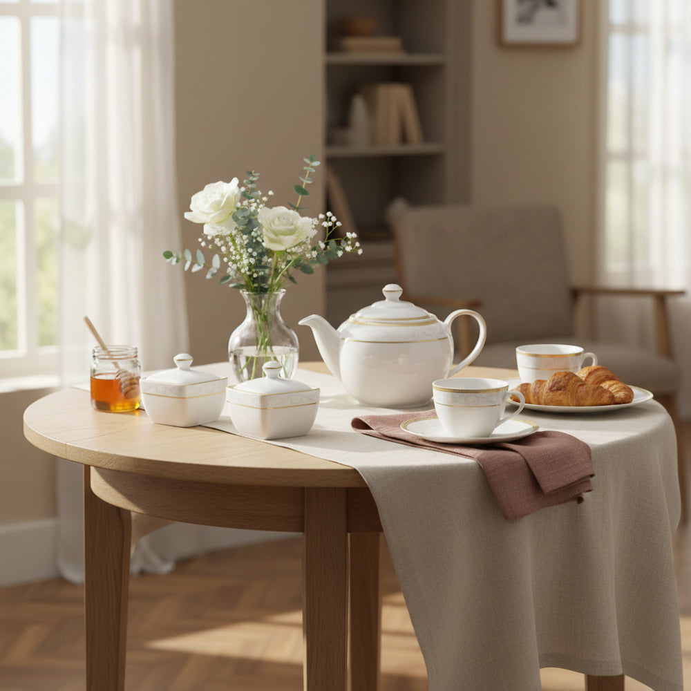 Opera White Teapot 1L G.B.