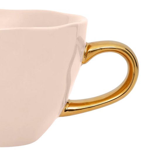 Good Morning Ceramic Cappuccino & Tea Cup Ø11 cm – Old Pink