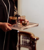 Spiral Rectangular Crystal Tray 30x25cm – Clear