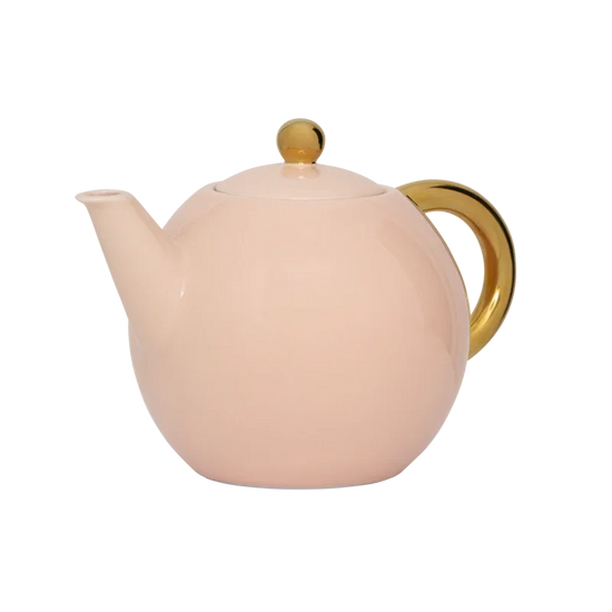 Good Morning Ceramic Tea Pot – Old Pink