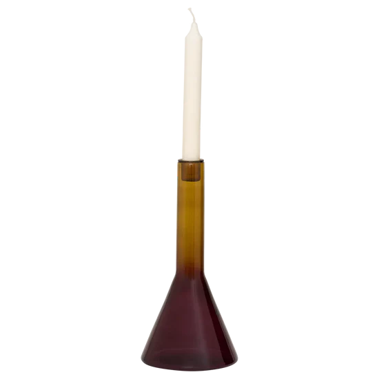Frisk Recycled Glass Candle Holder – Prune