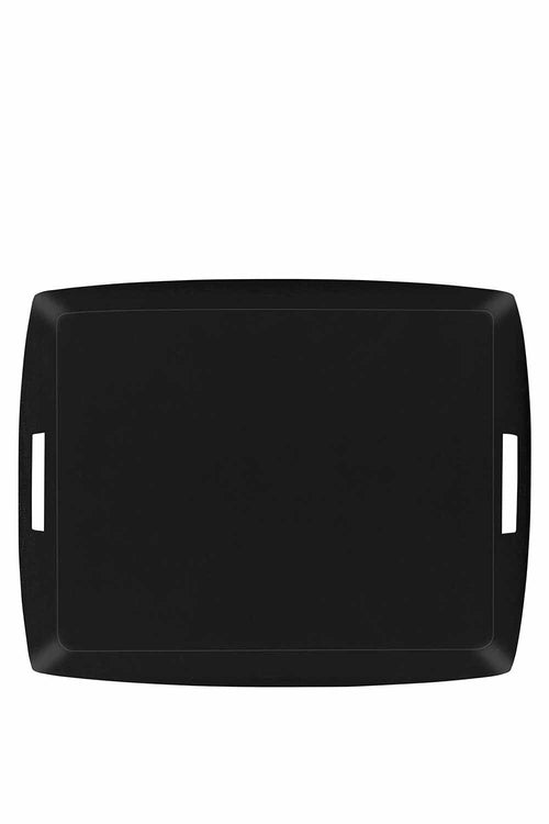 Linen Acrylic Tray, Noir, 54x43cm