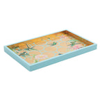Hummingbird Trellis Lacquer Vanity Tray in Gold
