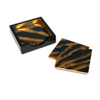 Caspari Lacquer coaster set-Go wild
