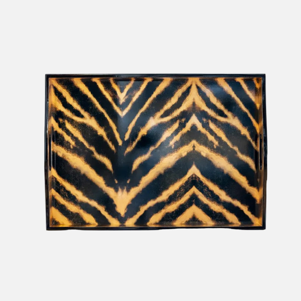 Go Wild Lacquer Large Rectangle Tray