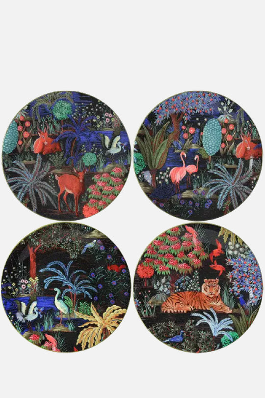 Set of 4 Assorted Dessert Plates - Le jardin du palais