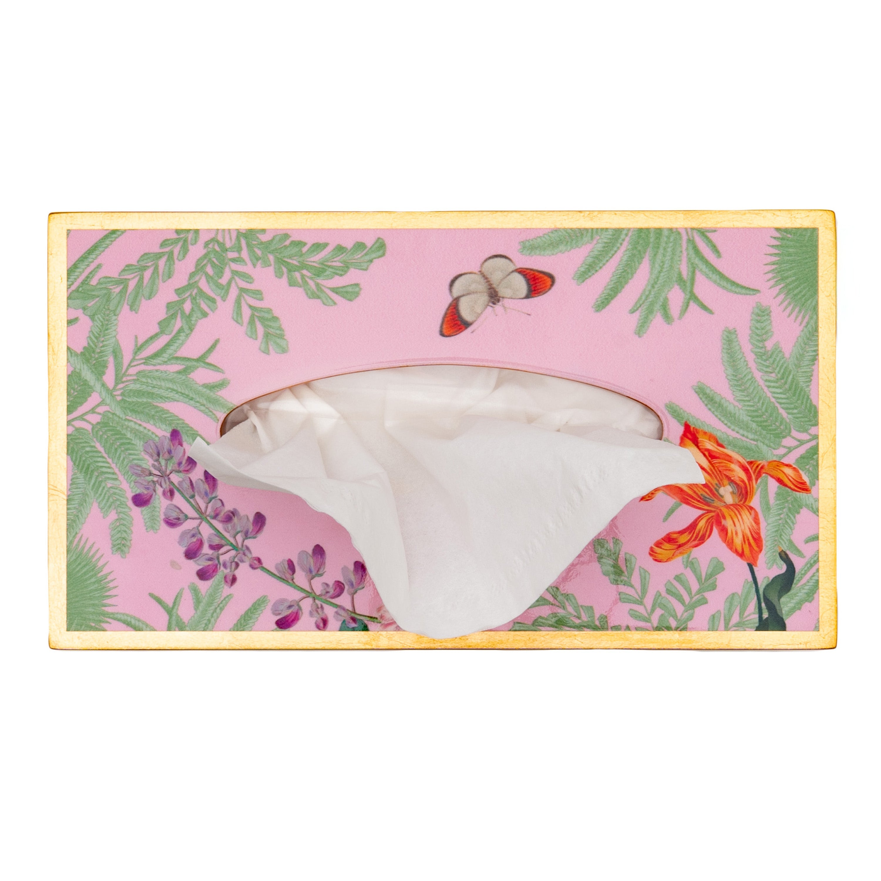 Paradise Garden Rectangle Lacquer Tissue Box Cover