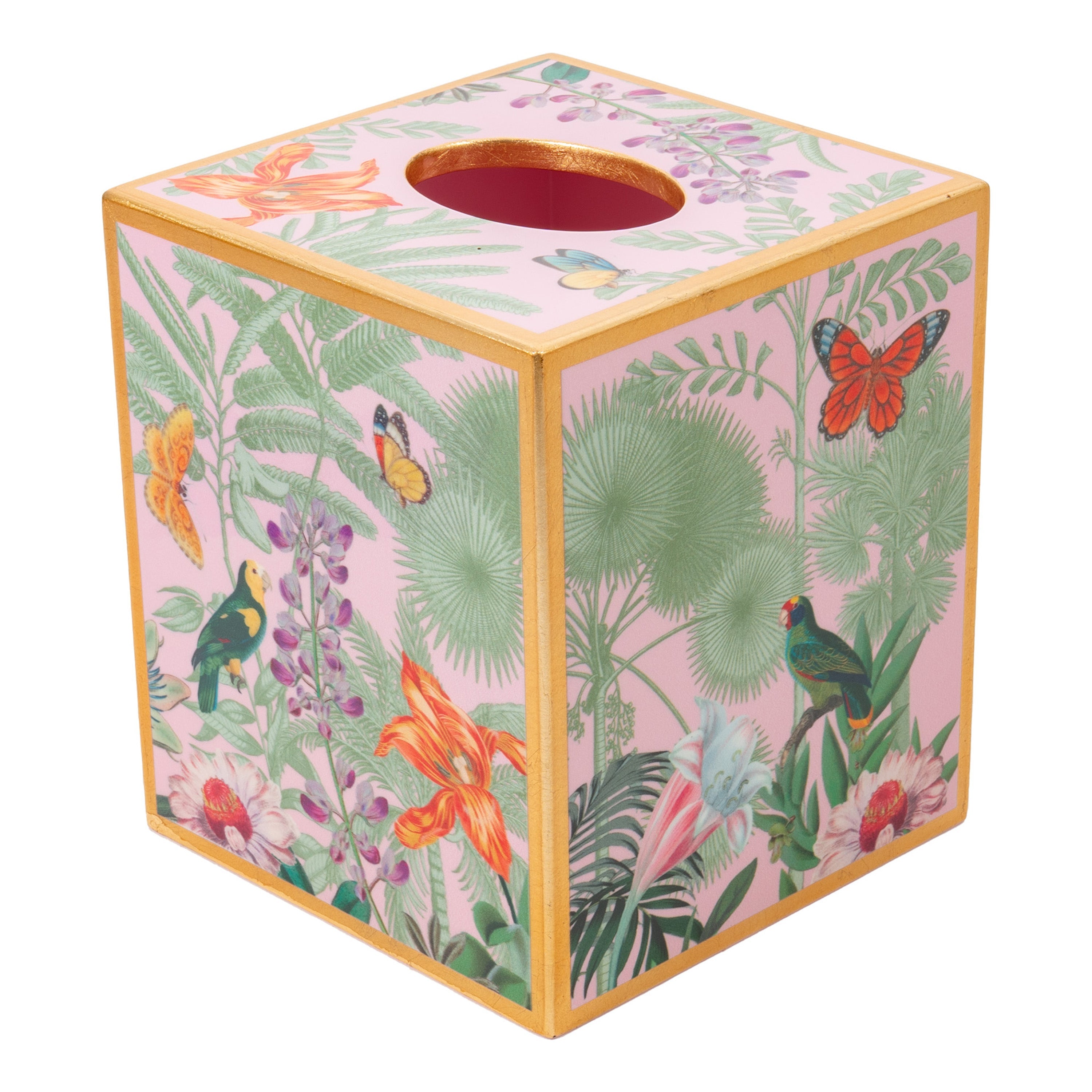 Paradise Garden Square Lacquer Tissue Box Cover