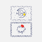 2 matching placemats: Moon + Cloud - L'Archipel Sentimental