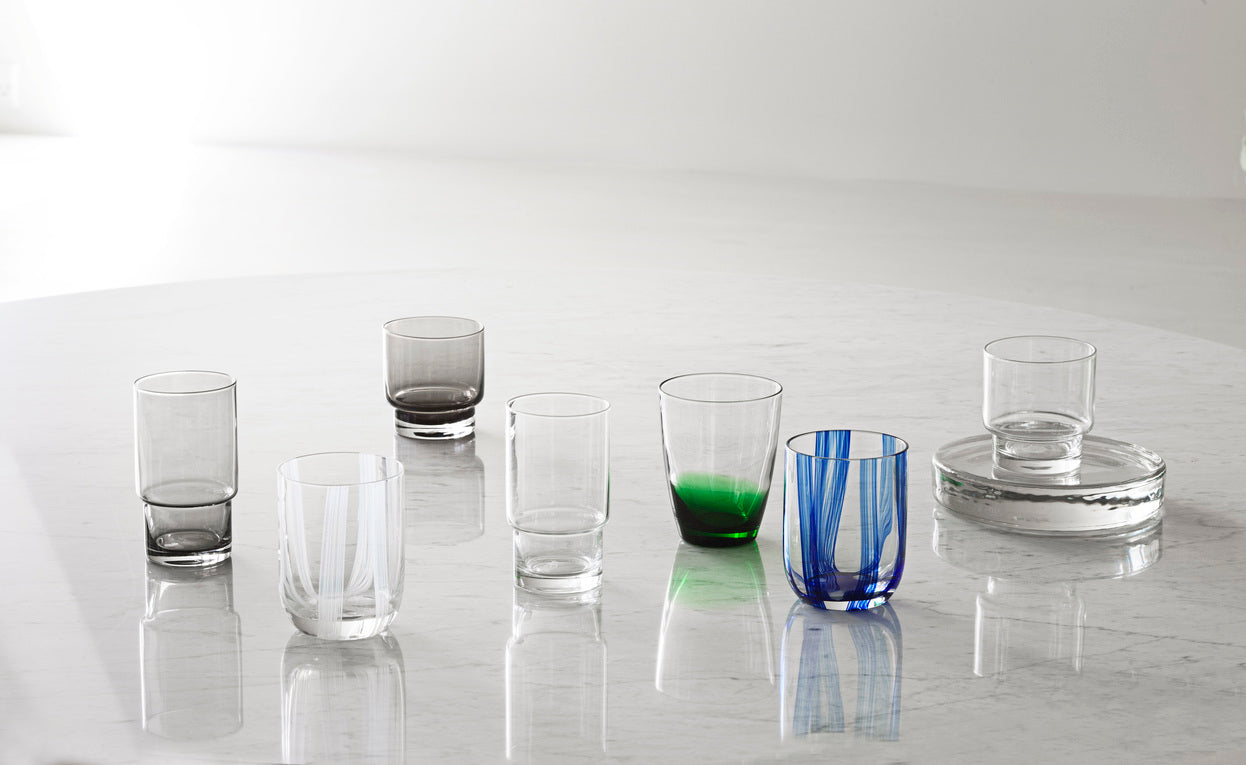 Stripe Glass, Blue, 390ml