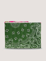 Call It Pochette Zippée Matelassé - Palmiervert Week-End/Fushia Quilted Zip Pouch