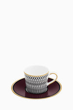 Burgundy Espresso Cup & Saucer – 9cl