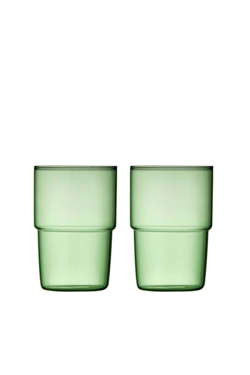 Torino Green Tumbler, 400ml, Set of 2