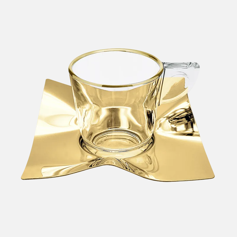 Carissa coffee cup Gold 11Cm Set of 6