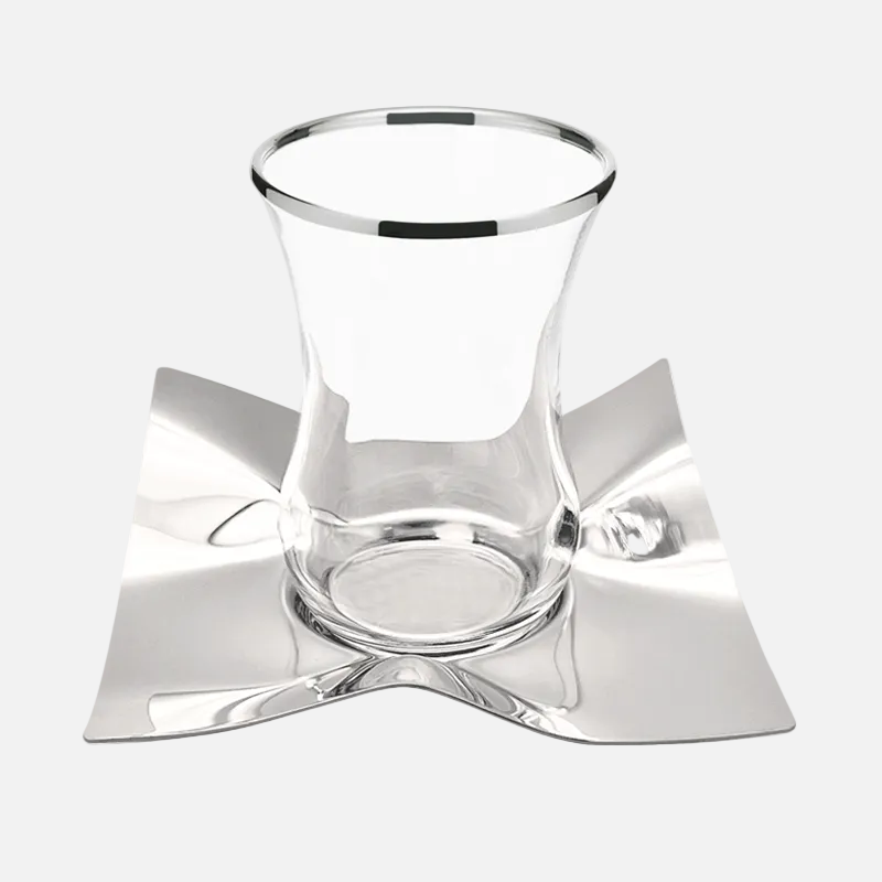 Carissa tea cup Silver 11Cm Set of 6