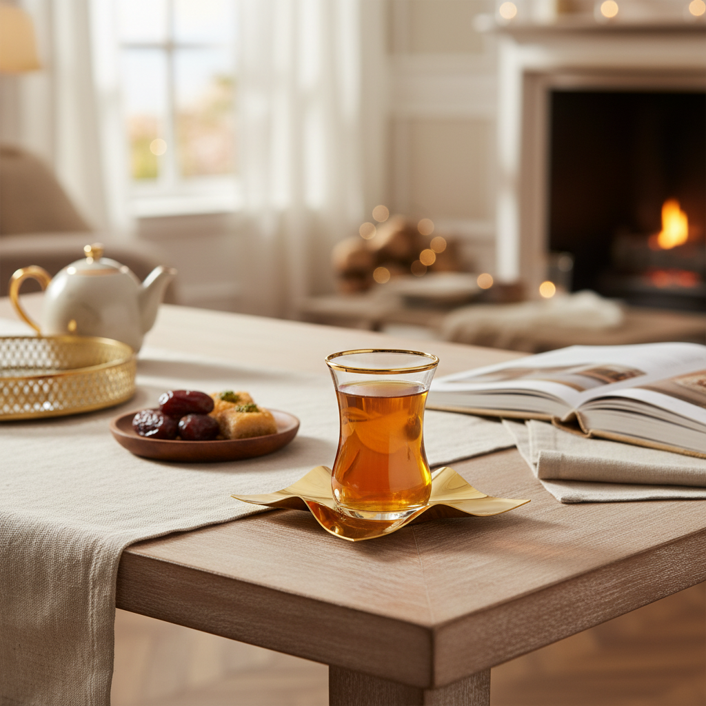 Carissa tea cup Gold 11Cm Set of 6