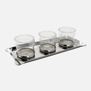 Trio serv. platter set Of 3 Silver