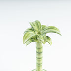 Green Palm Hand-Painted Ceramic Candelabra – 35 cm
