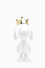 Snoopy Crown Bicolor Small Figurine - White/Gold