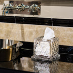 Clear Square Tissue Holder with Base