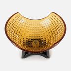Luxe Amber Bowl 34cm with Black Base