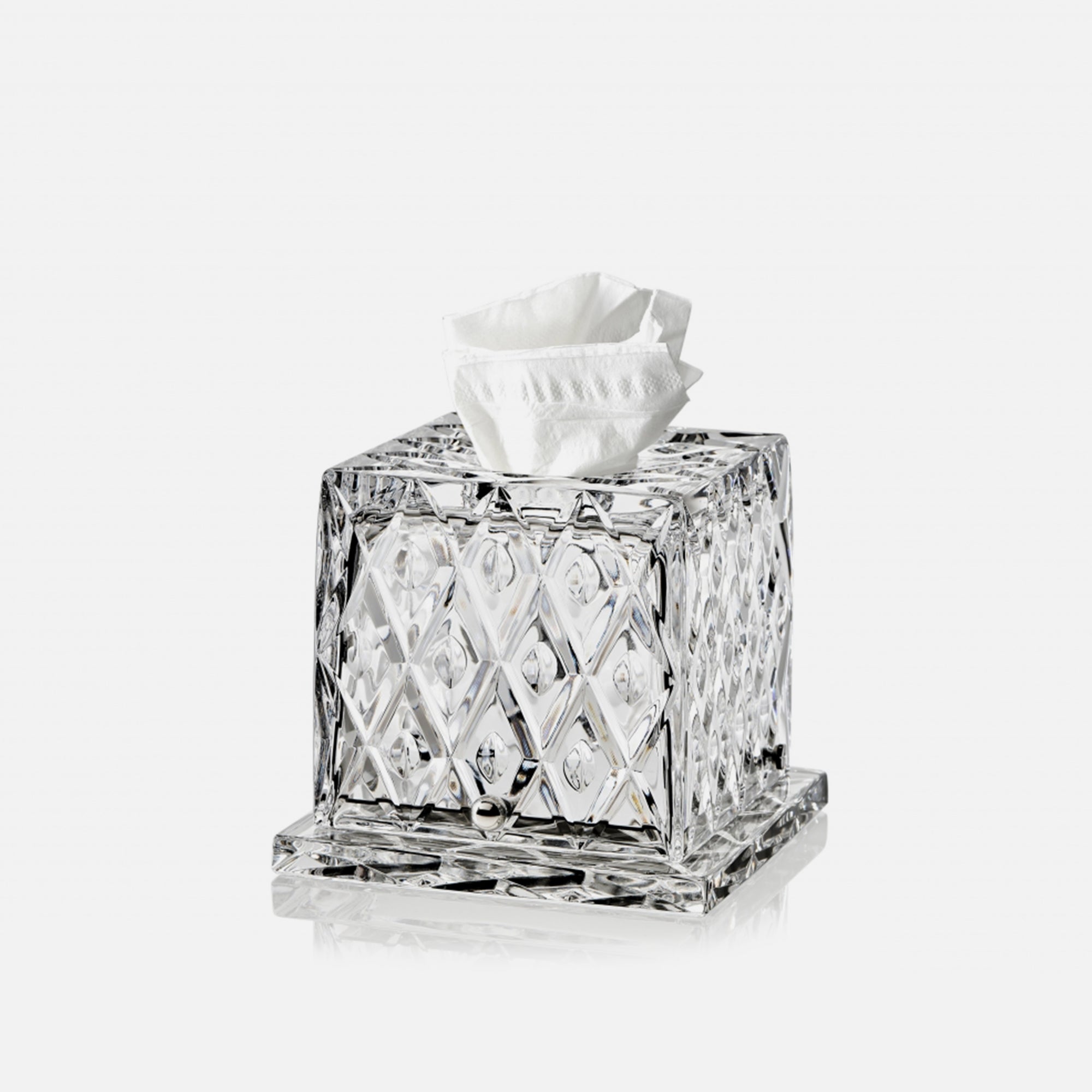 Clear Square Tissue Holder with Base