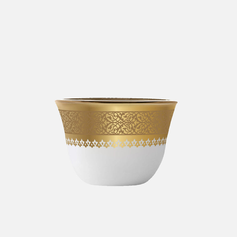 Dimlaj Cordoba Set of 6 Pcs Cawa Cups (22K) gold gilded