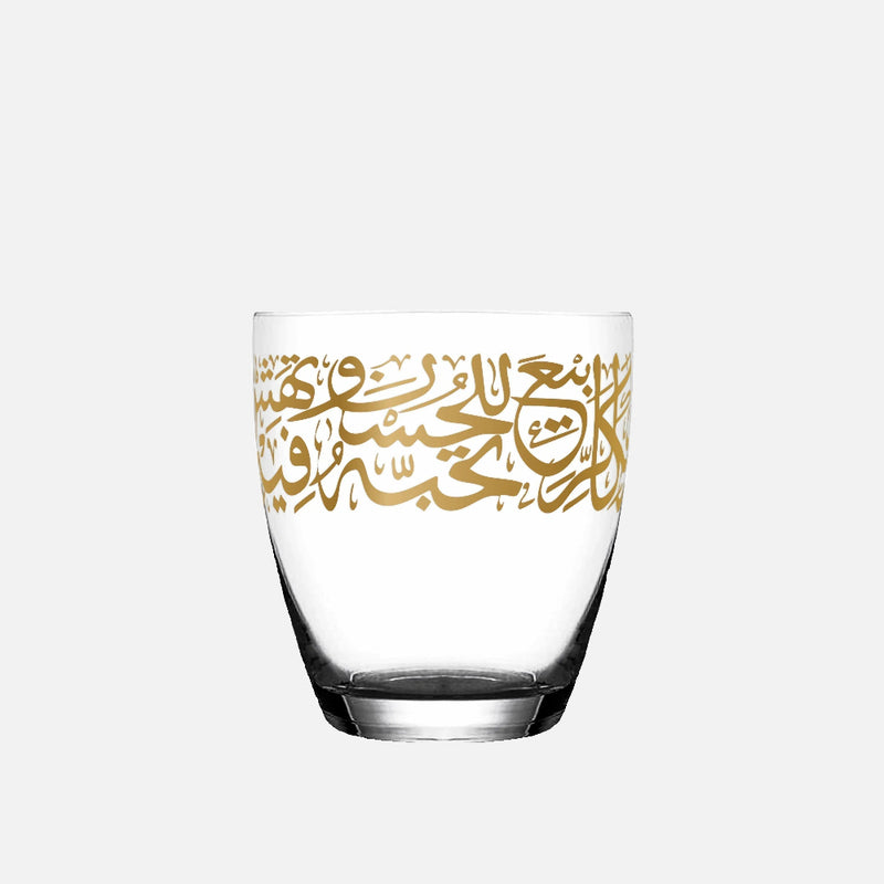 Dimlaj Kareem Set of 6 Pcs Short Tumblers (22K) gold gilded