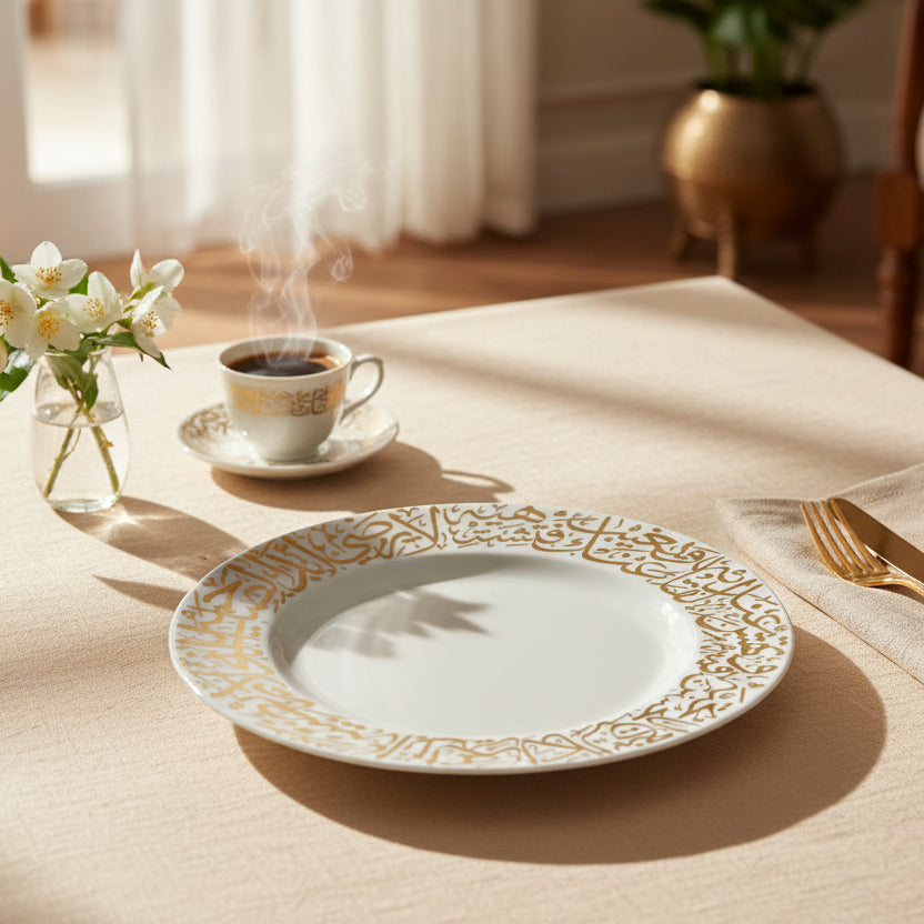 Dimlaj Kareem Set of 6 Pcs Small Plates (Gold)