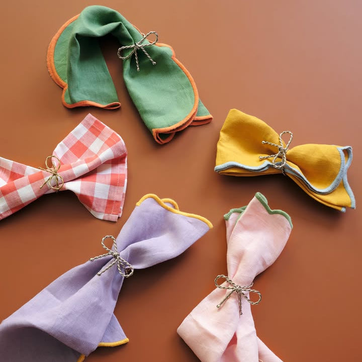Fiocco Bow Napin Rings, Set of 4