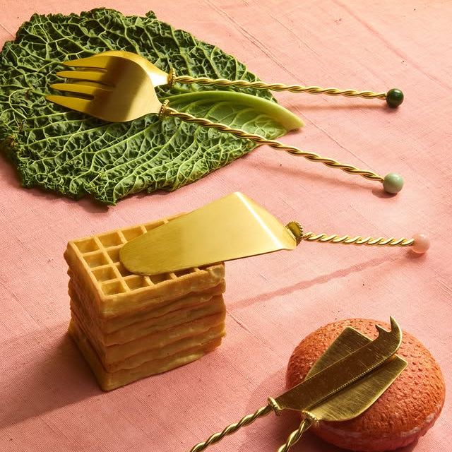Torchon Salad Serving Set, 31cm