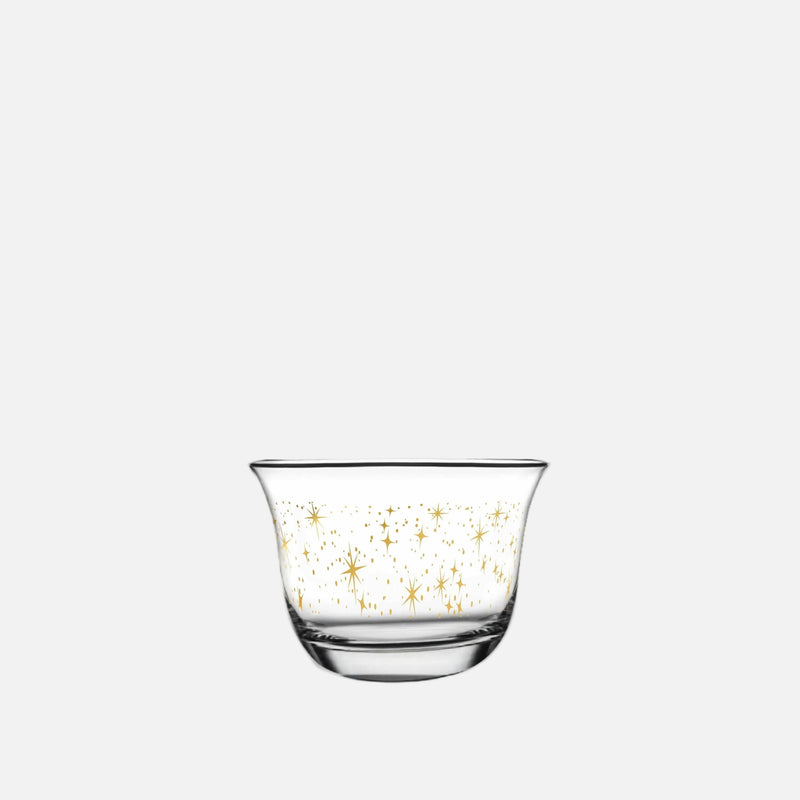 Dimlaj Touch Glimmer Set of 12 Pcs Cawa Cups (22K) gold gilded