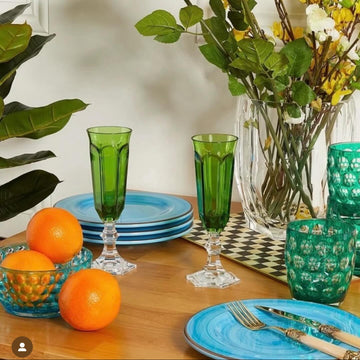 Dolce Vita Green Acrylic Champagne Flute