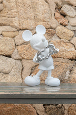 Mickey With Love Small Figurine - White/Silver