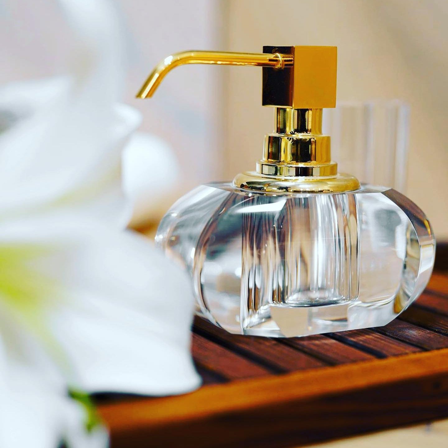 Crystal Glass Soap Dispenser
