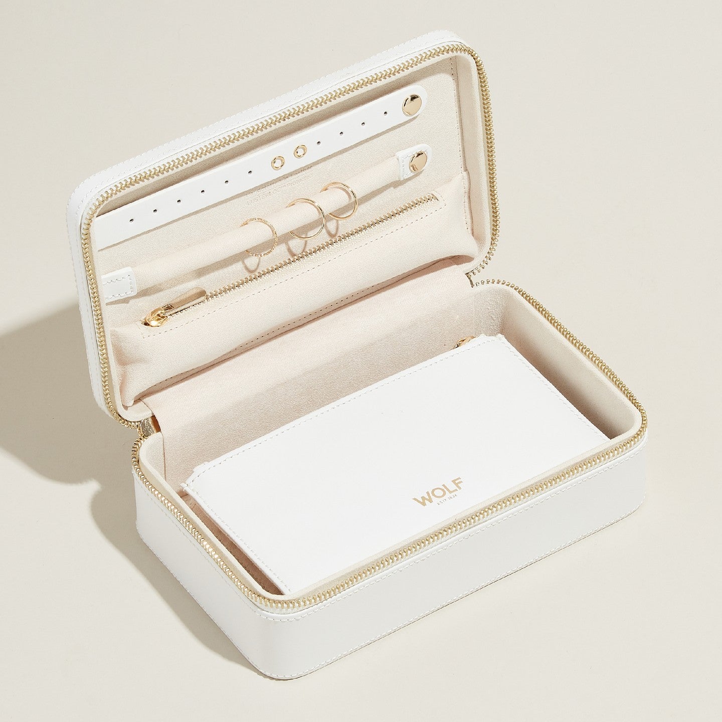 Maria Medium Zip Case in White