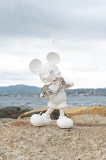 Mickey With Love Small Figurine - White/Silver