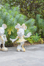 Star Style Mickey Small Figurine - White/Gold