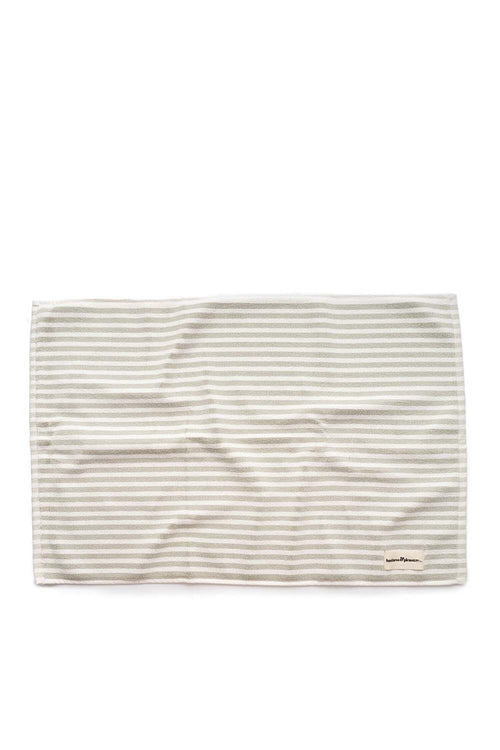 Lauren's Stripe Bath Mat, Sage,  81x50cm