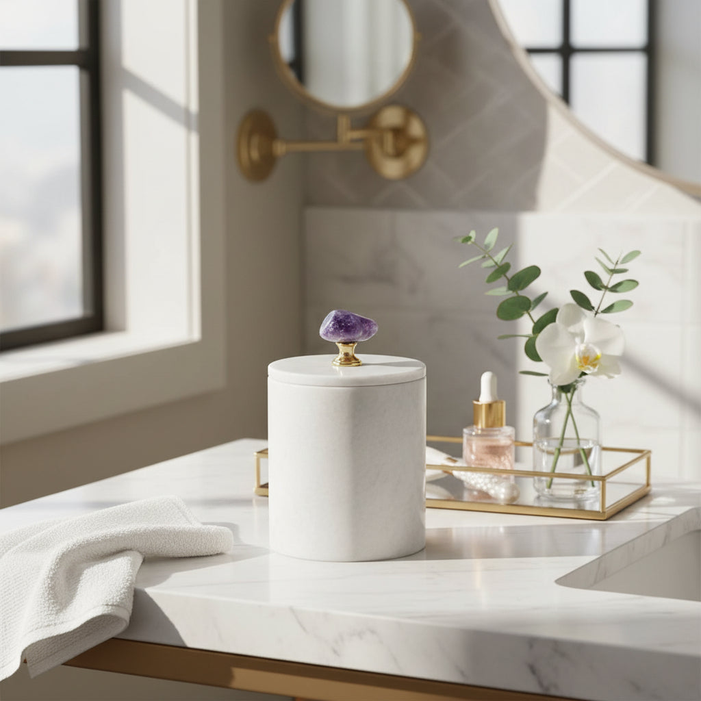 Abhika Lixus Amethyst Tall Box – White