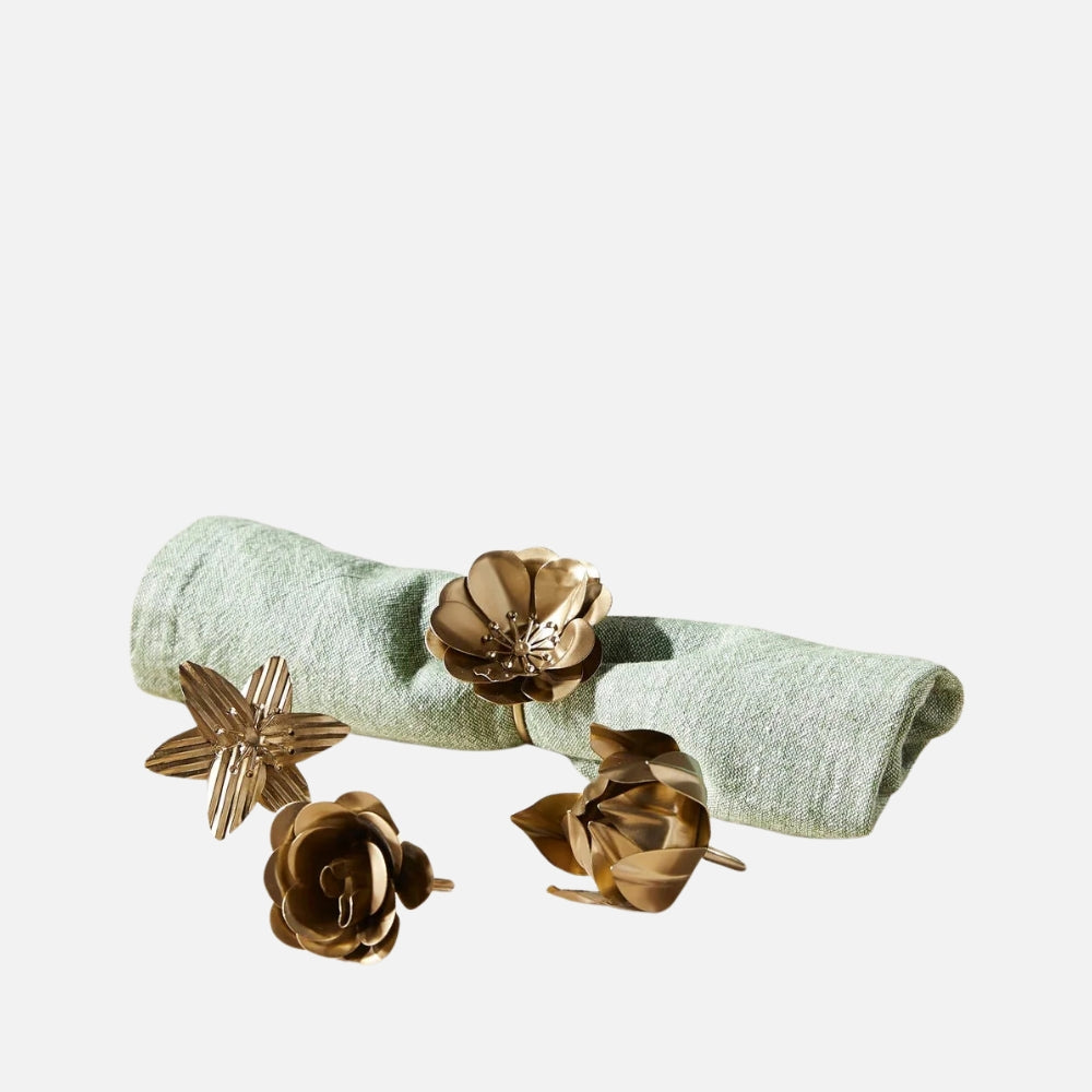 Botanical Napkin Rings – Set of 4