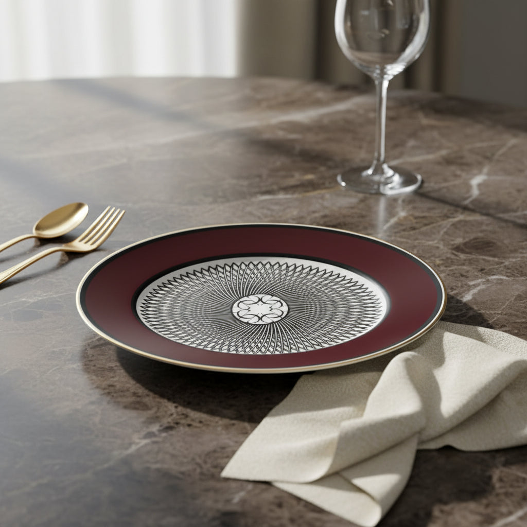 Burgundydessert / Salad Plate 22Cm